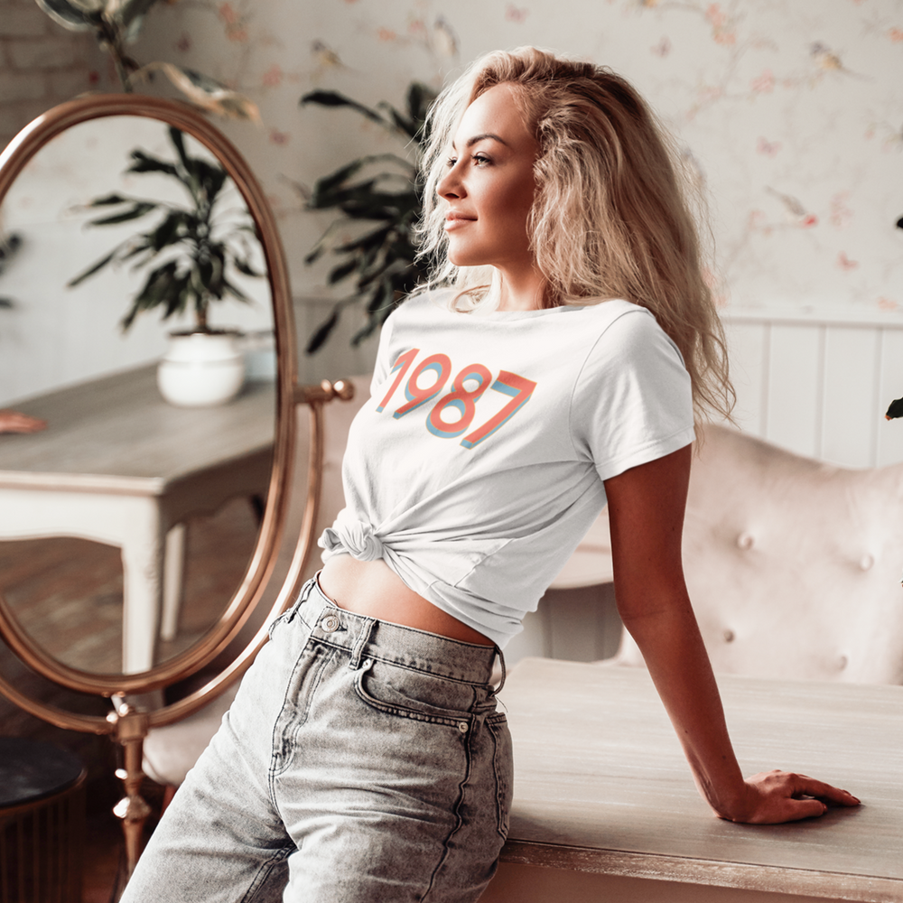 Red blue top t shirt