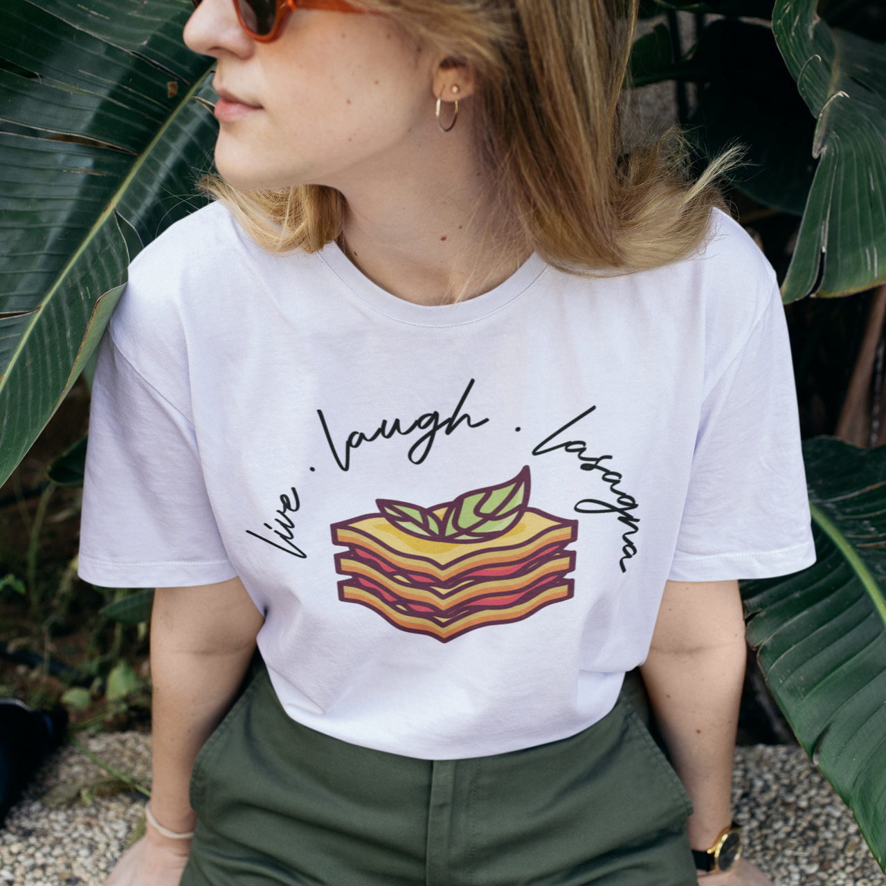 Live Laugh Lasagna Tee - TalkPeng