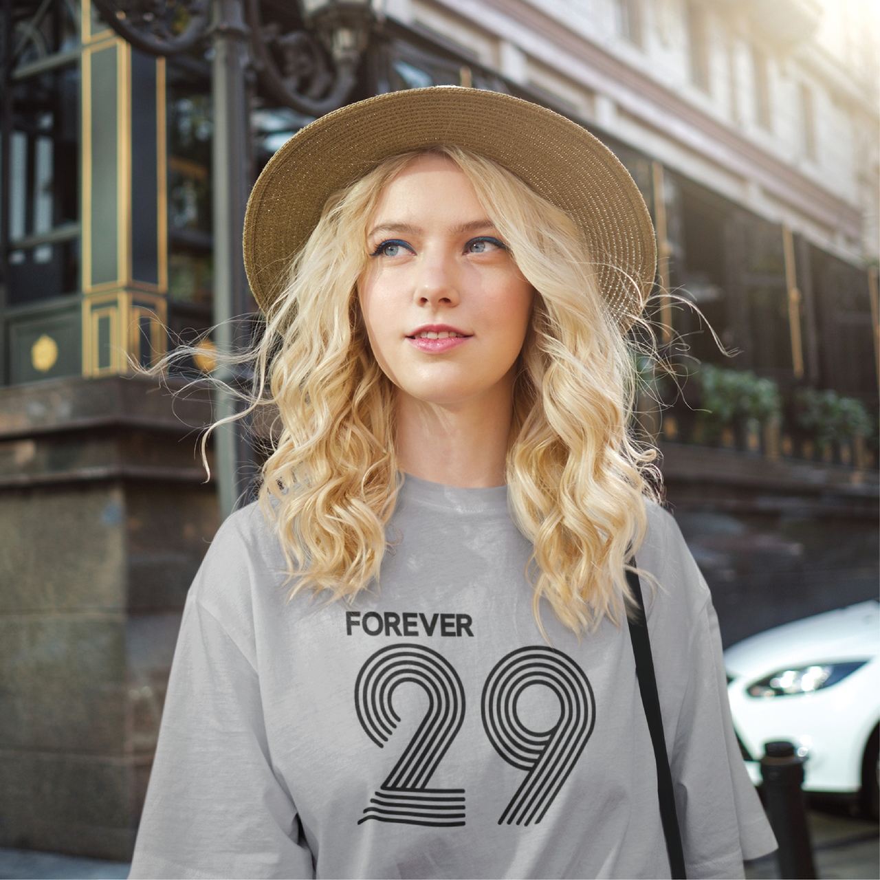 Forever 29 (Black retro lines) Tee - TalkPeng